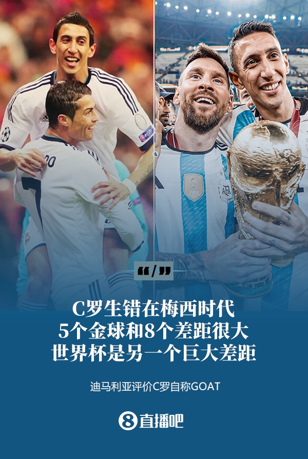 C羅自稱GOAT？迪馬利亞：他生錯(cuò)在梅西時(shí)代，5金球和8個(gè)差距很大